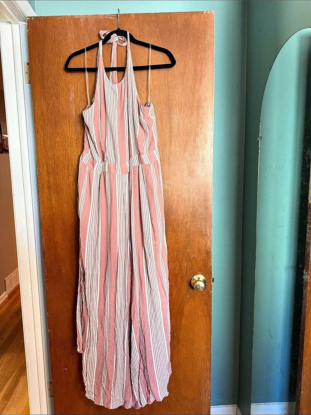 American Eagle Striped Romper in Pink & White Size XL NWT